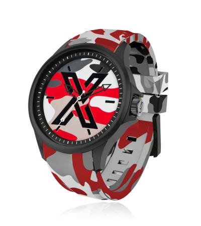 X WATCH CAMOUFLAGE RED