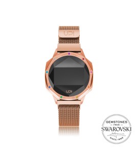 UPWATCH ICONIC ROSE GOLD LE SET WITH SWAN TOPAZ LOOP BAND