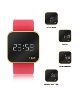 UPWATCH TOUCH SHINY GOLD&RED +