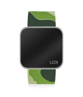 UPWATCH TOUCH SHINY SILVER&GREEN CAMOUFLAGE