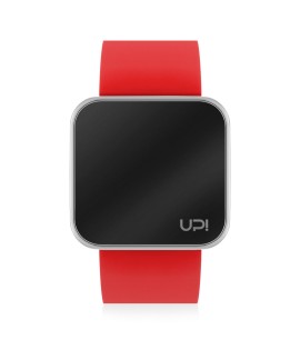 UPWATCH TOUCH SHINY SILVER&RED